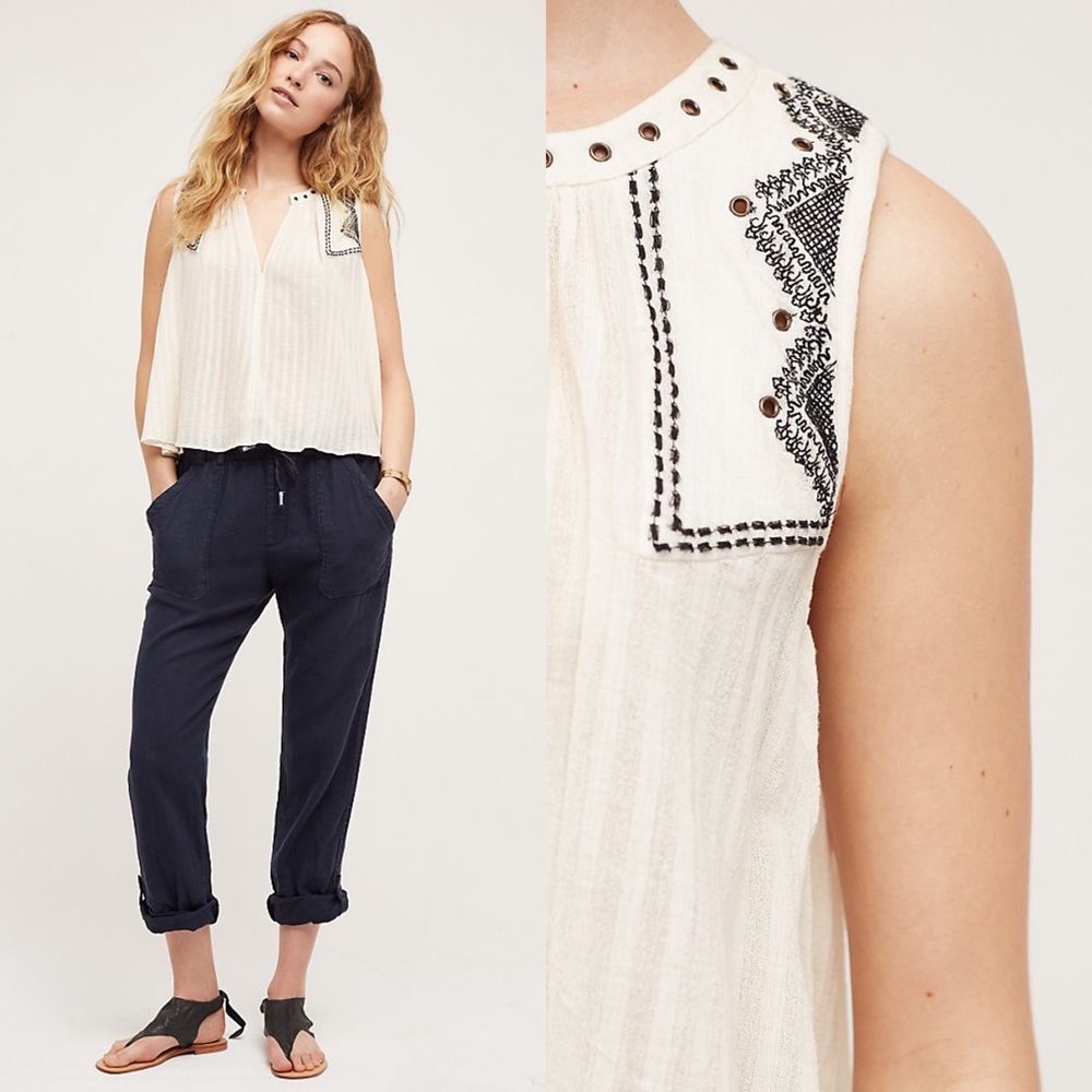 NWT Anthropologie Floreat Split-Neck Swing Tank - Picture 2 of 5